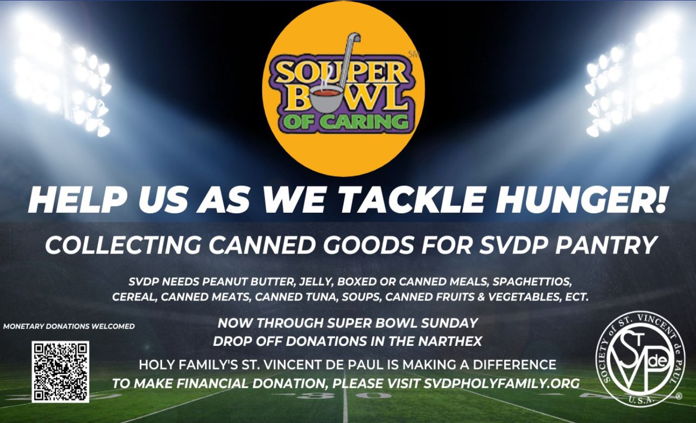 Image of Advertisement for the 2024 Souper Bowl of Caring - SVdP